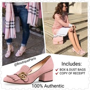 pink gucci marmont shoes